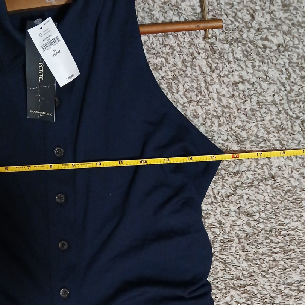 Elegant Navy Sleeveless Dress - Picture 10 of 14
